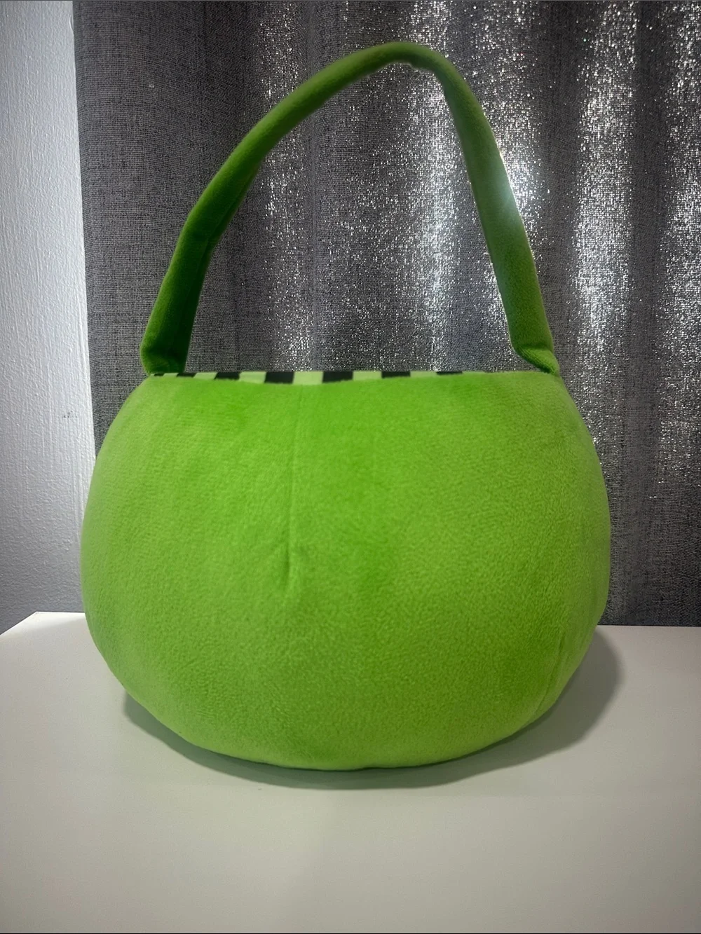 Green Frankenstein Plush Halloween Bucket with Handle